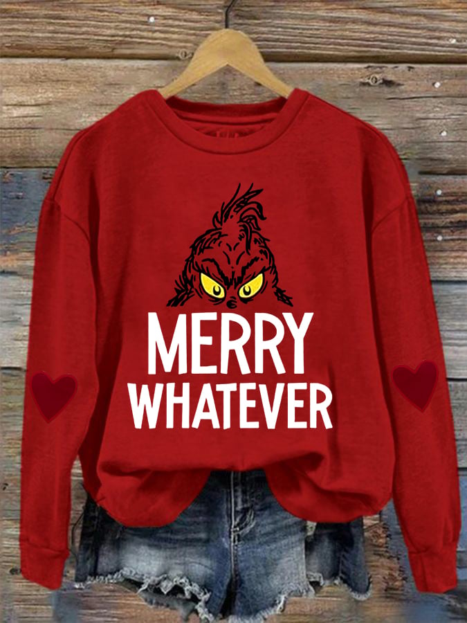 Women's Green Monster Printed Casual Sweatshirt