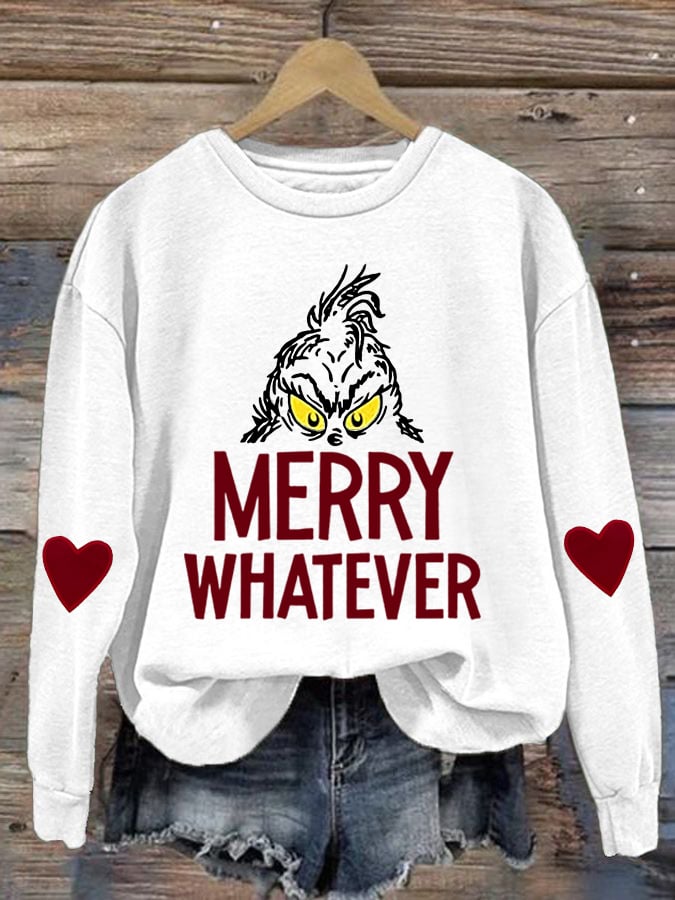 Women's Green Monster Printed Casual Sweatshirt