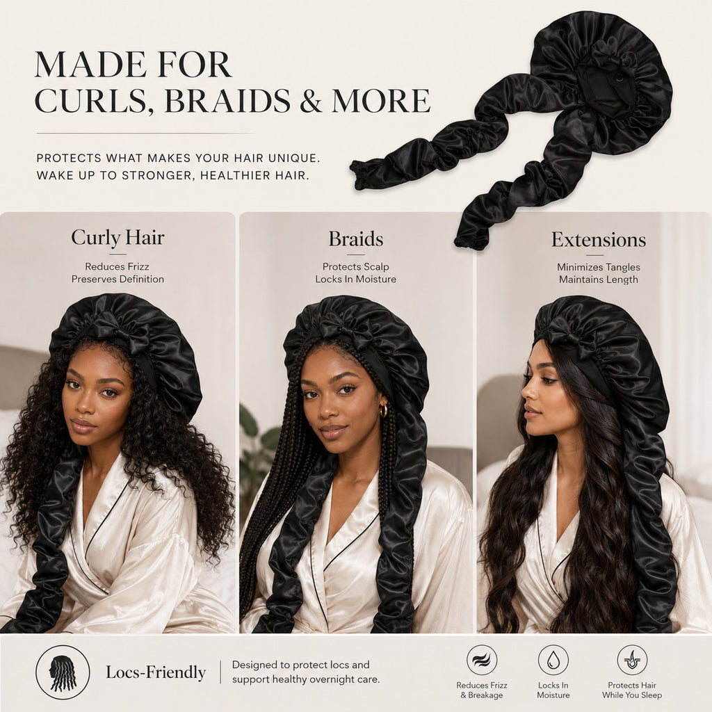 BUY 1 GET 1 FREE🔥 Silk Bonnet for Long Curly Hair