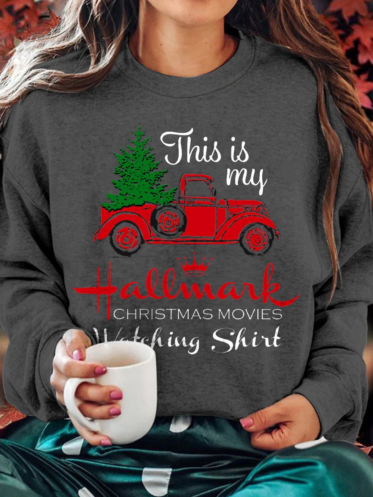 Women's Welcome Christmas Print Sweatshirt