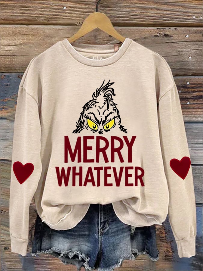 Women's Green Monster Printed Casual Sweatshirt