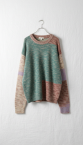 Soft knit sweater in heather grey