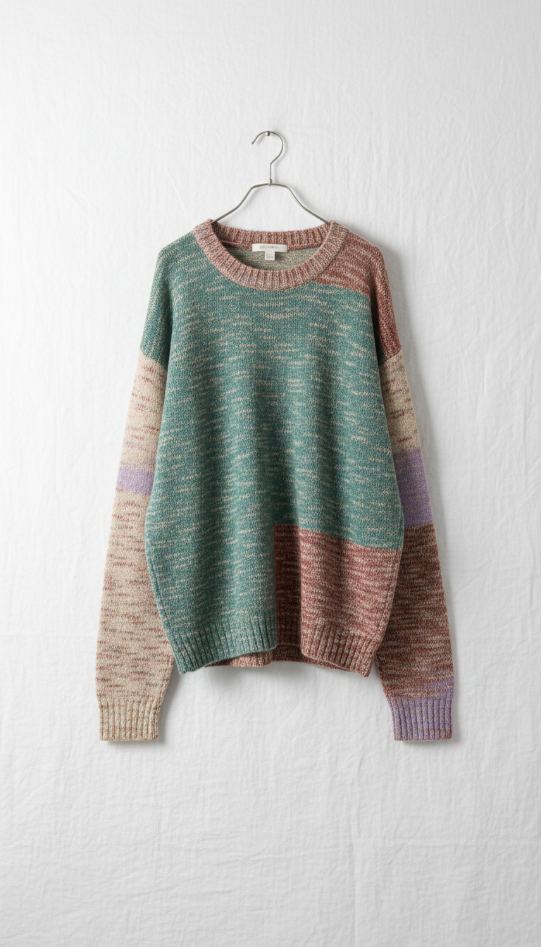 Soft knit sweater in heather grey