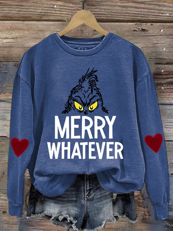 Women's Green Monster Printed Casual Sweatshirt